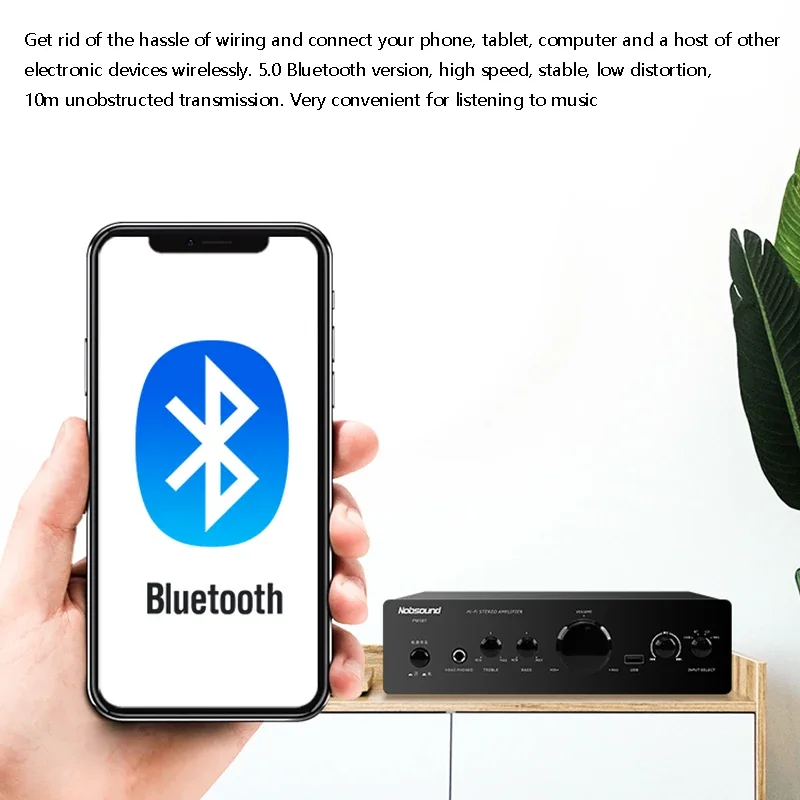 HiFi ロスレスパワーアンプ Bluetooth 5.0 低音高音 EQ トロイダルトランス USB 再生ホームシアタースタジオオーディオシステム