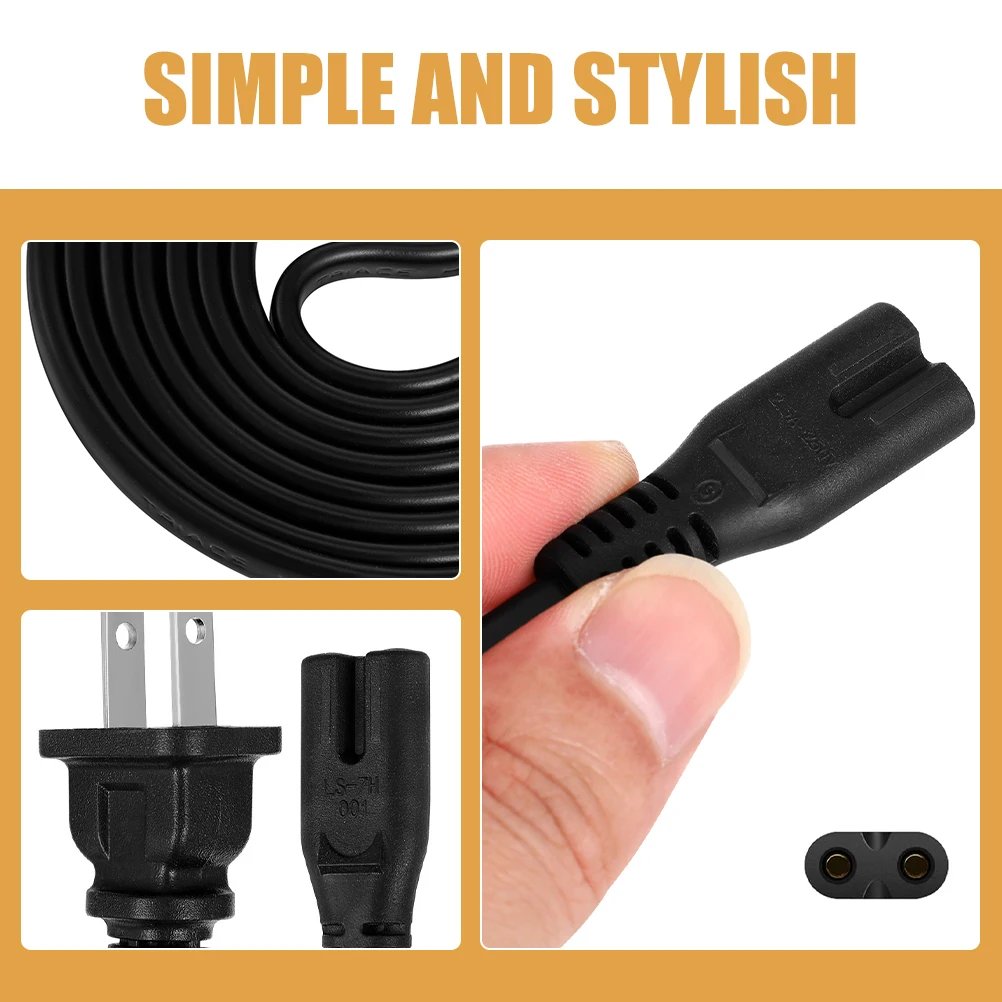 

4 Pcs Power Cable Appliance Extension Cord with Hole Computer Copper Display Cords