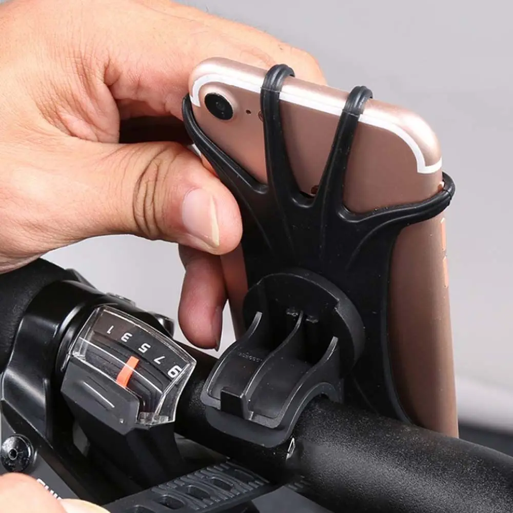 Handlebar Mount Anti-Shock Bicycle Accessories Anti-shake Bicycle Phone Holder Phone Holder for Xiaomi M365 Mobile Bracket