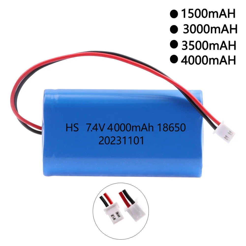 

7.4V 18650 Battery Pack 2S Lifepo4 Batteries Packs 1500mah 3000mah 3500mah 4000mah Rechargeable battery Plug