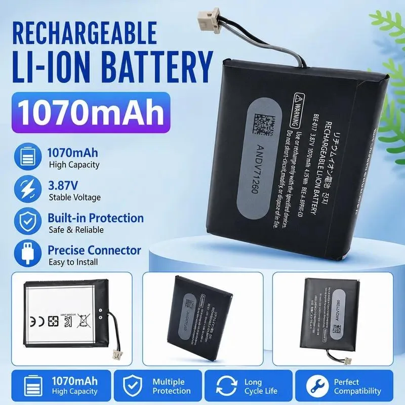 10pcs 1070mAh Battery for Nintendo Switch 2 Pro Controller Handle BE-017 Replacement Full Capacity Power Pack Accessory