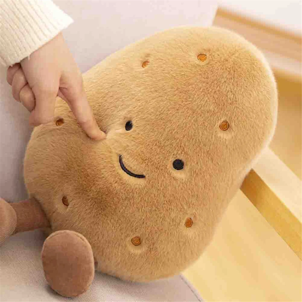 Animal de peluche de patata grande, peluche de patata Kawaii, juguete de almohada de comida suave y suave, lindos juguetes de peluche, regalo A