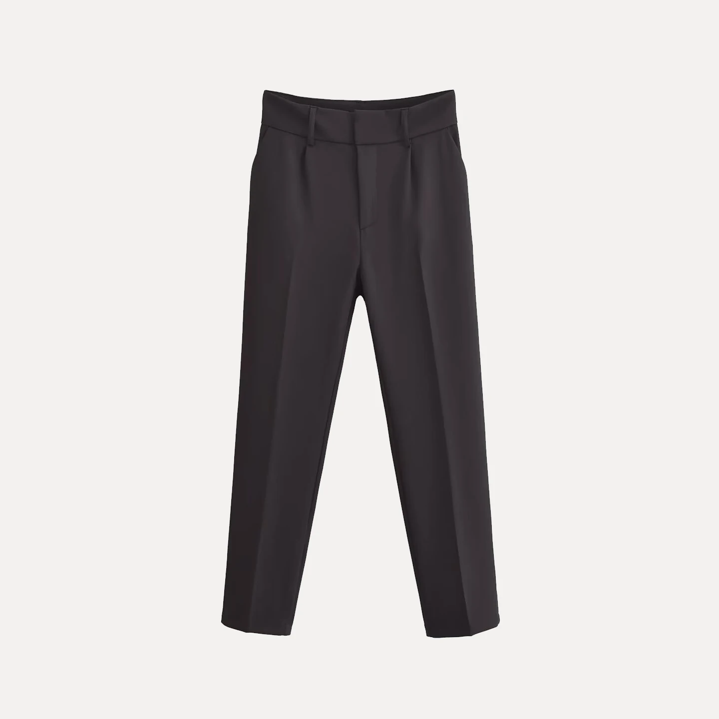 ارتفاع الخصر سليم صالح بنطلون الخريف جديد Sle المرأة Faion الزخرفية مطوي ثني البدلة السراويل تخفيف Sle سبعة/تسعة P...