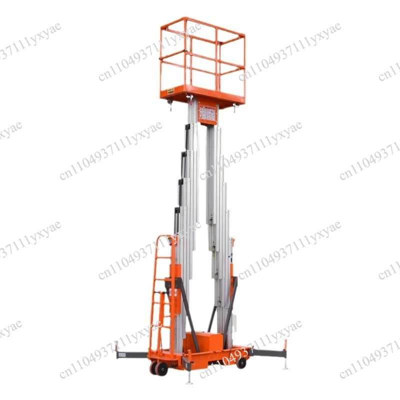 Aluminum Alloy Mobile Scissor Lift Single Mast Double Mast Hydraulic Electric Lightweight Aerial Platform