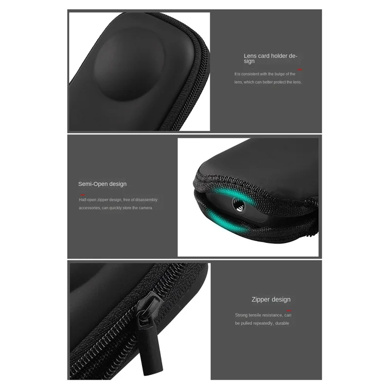 FULL-3X Mini Storage Bag For Insta 360 ONE X/X2/X3 Handbag Portable Carrying Case Protective Bag Panoramic Camera Accessory