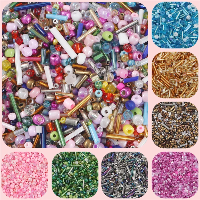 1.5-4.5MM Japan Miyuki Glass Seedbeads Mixed Round Bugle Delica Mix Randomly Colors and Size DIY Beading Work Accessories