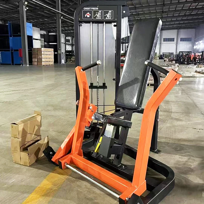 

Bodybuilding Strength Training Workout Commercial Gym Fitness Shoulder Press Machine Pin Loaded Seated Chest Press Machine