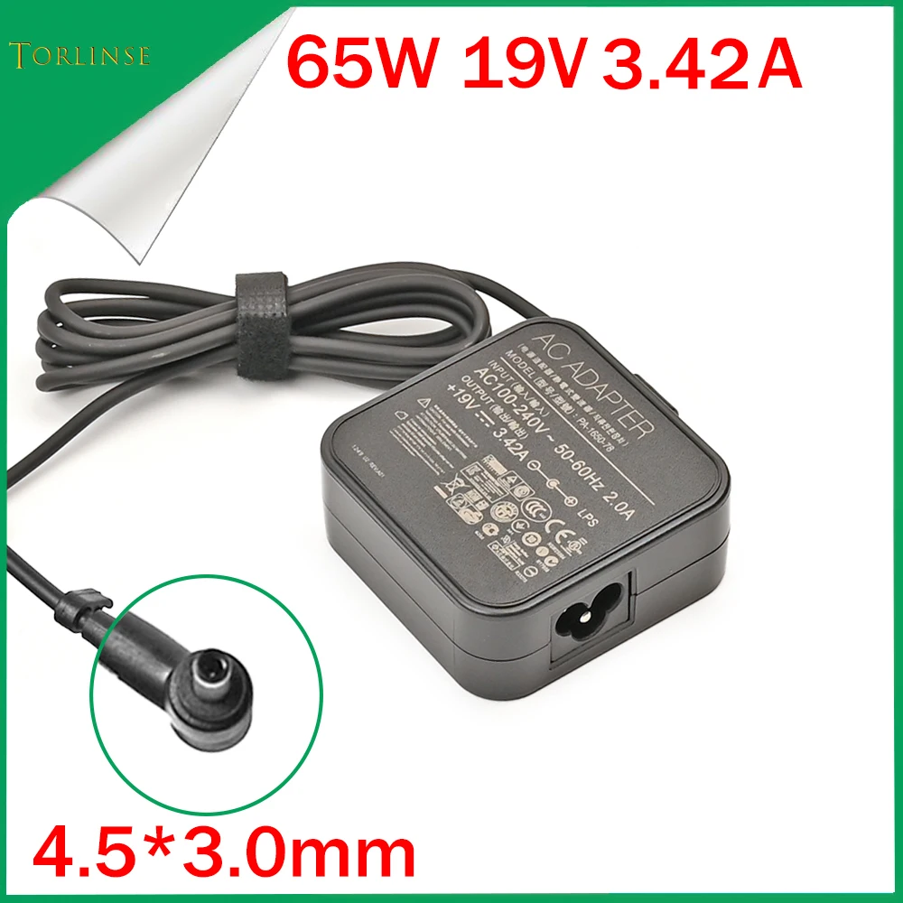 19V 3.42A 65W 4.5*3.0MM Charger Laptop adapter For ASUS X755J UX481 UX481FL UX480 UX480FD P553UJ PU301LA Zenbook UX21 UX31A U38N