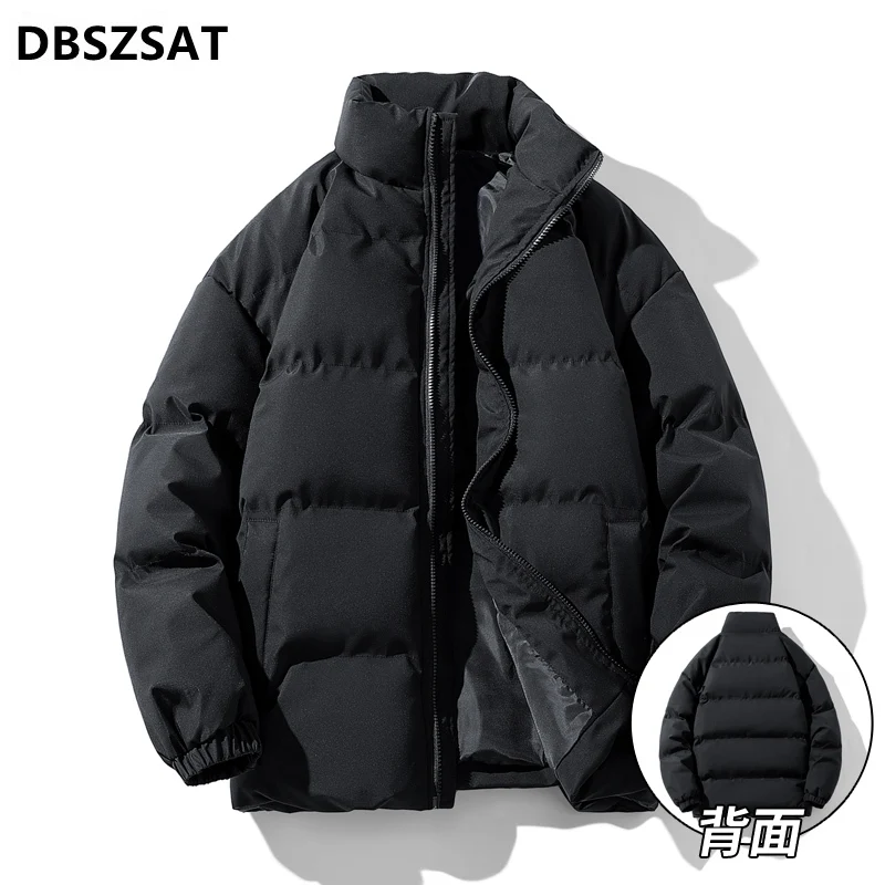 2023 new Outdoor Thick Warm Men\'s Winter Solid Color Hooded Jacket Parka Outwear Casual Fashion Windbreaker Zipper Tops Coat