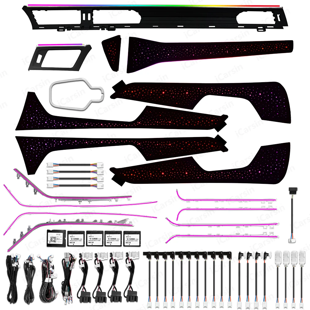 

Обновление 256 цветов Symphony Led интерьер автомобиля украшение окружающего света для Audi A6 C8 2019-2025 атмосферные полосы аксессуары