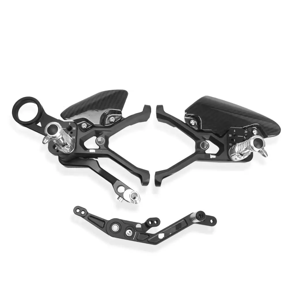 For BMW S1000RR M1000RR 2019-2025 Motorcycle Adjustable Footrest Carbon Fiber Footrest Rearset Motorsport Gear Selector Pedal view 5