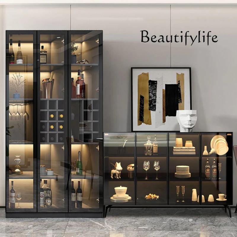W Modern Wine Display Cabinets Storage Glass Organizer Corner Cabinets Home Showcase Armoires De Salon Living Room Furniture