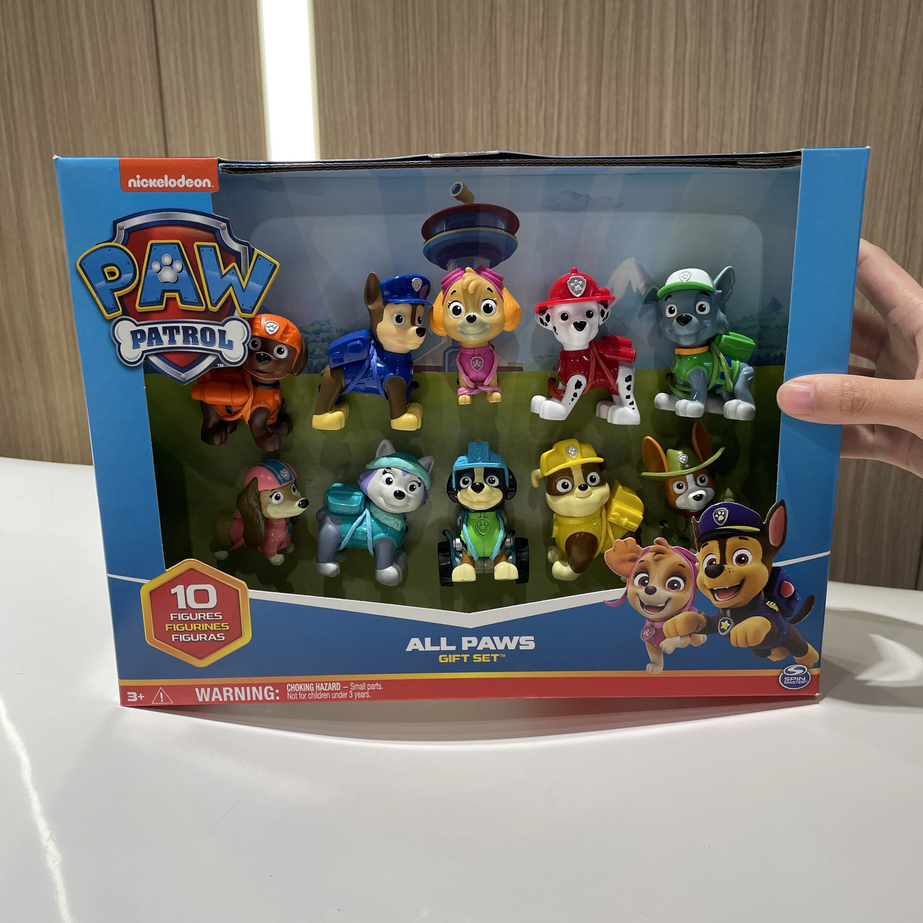 Genuine Paw Patrol 10th Anniversary All Paws On Deck Toy Figures Gift Pack with 10 Collectible Action Figures Kids Toys Ages 3+