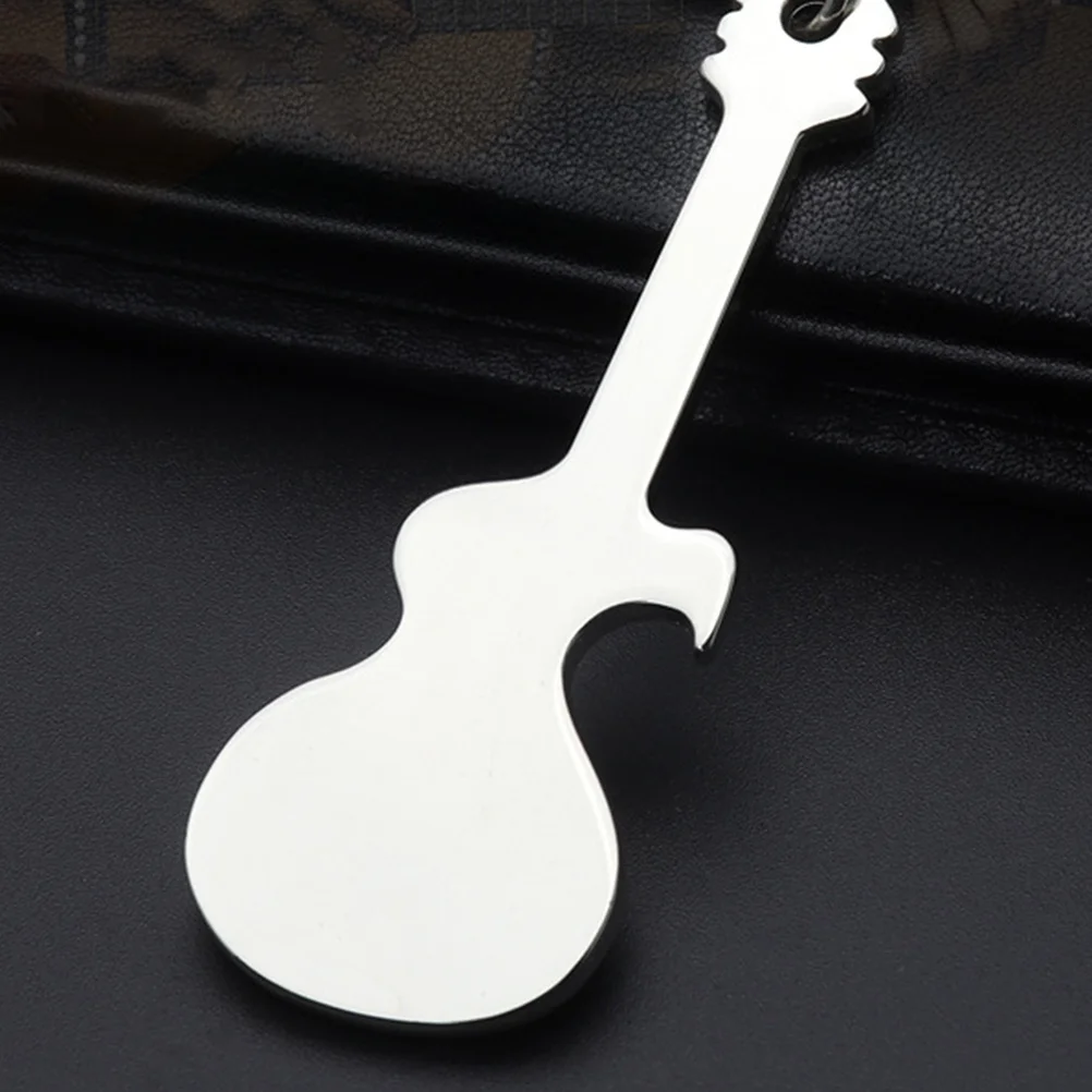 

3Pcs Guitar Shaped Bottle Opener Keyring Metal Easy Remove Beer Caps Keychains Practical Accessories Bottle Opener