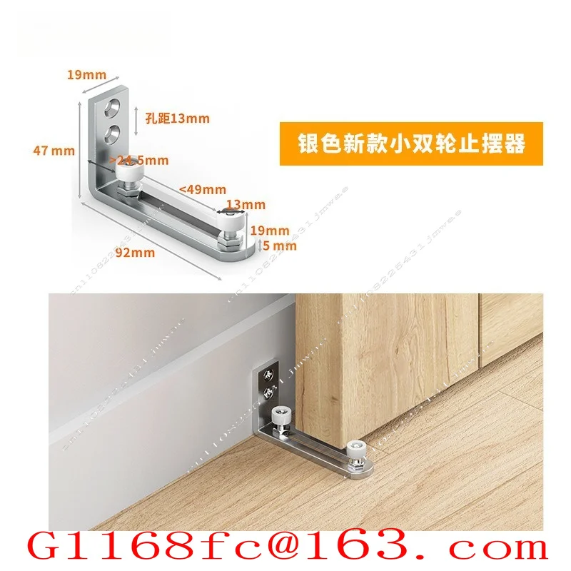 American Barn AntiSwing Double GroundGuide Rail,Double WheelBearing,Rubber Anti Device ToPrevent Swing Without Grinding The Door