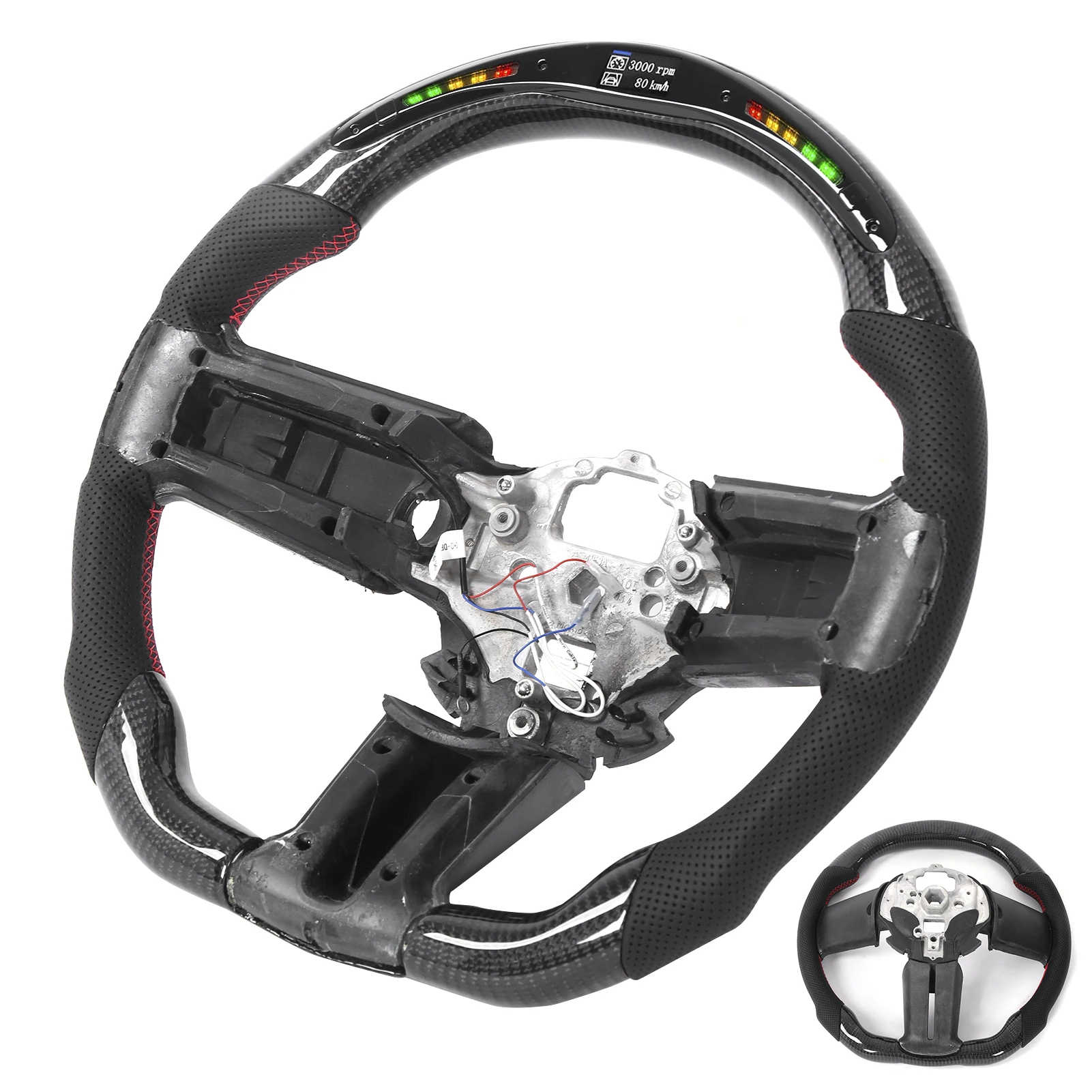 

Carbon LED Shift Lights Display Steering Wheel Replacement for 2010‑2014 LED Steering Wheel Steering Wheel