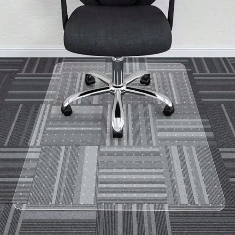 

Office Chair Mat for Carpets - 30" x 48" Clear Carpet Chair Mats for Low Pile Carpeted Floors Home Office Studded Floor Mat f