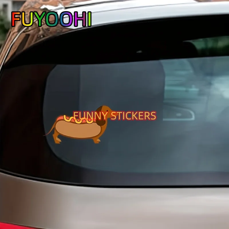 FUYOOHI Sausage Dog Vinyl Sticker Laptop Decal Waterproof Animals Cartoon Car Sticker