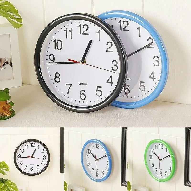 Round Shape Needle Digital Home Clock Fashion Mute Round Shape Wall Clock Living Room Quartz Home Decorative Time Clock Glass