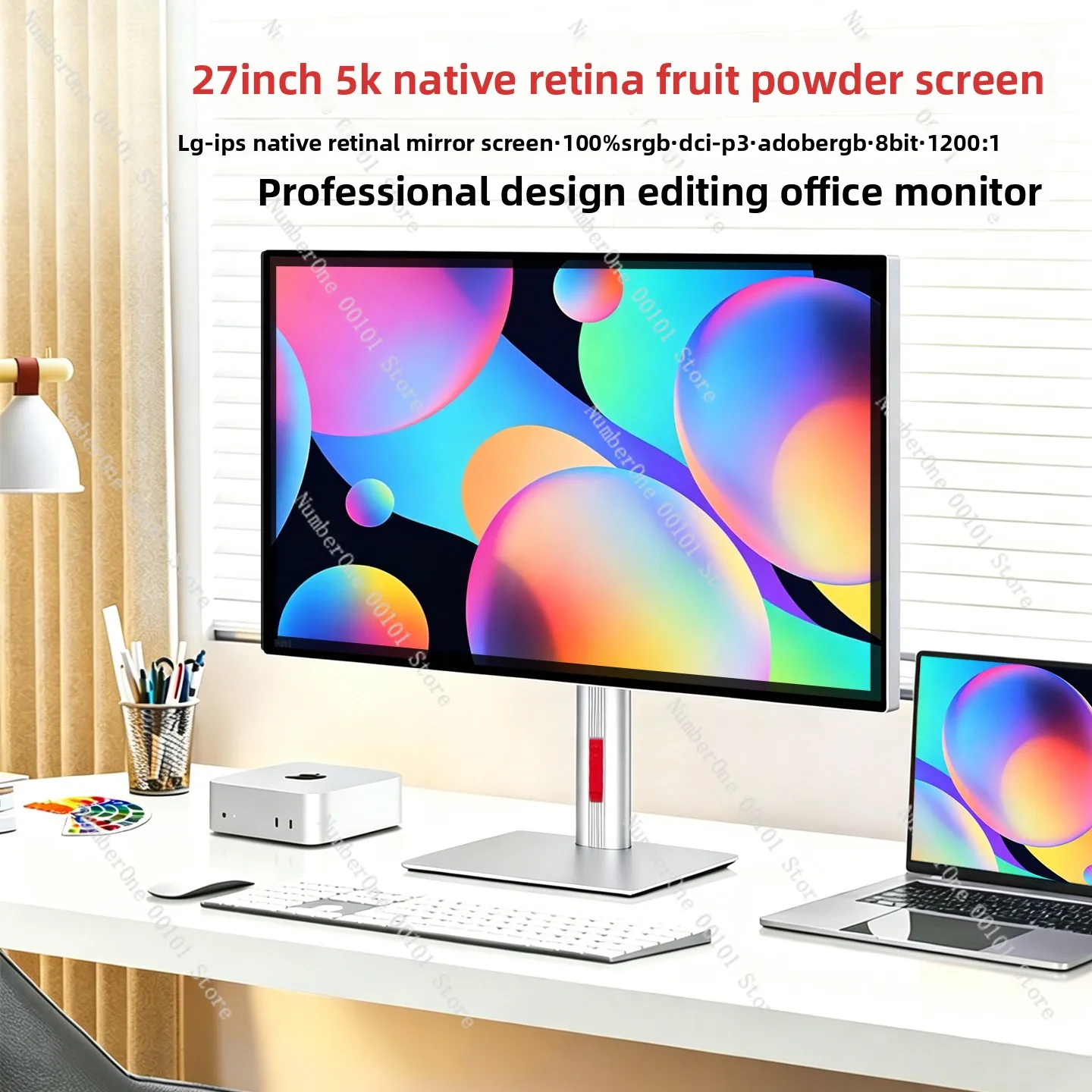 27-inch 4k/5k desktop monitor - ultra hd lcd display for design, editing, and external laptop screen
