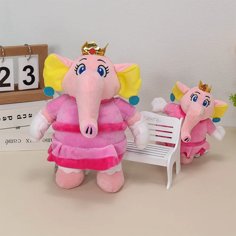 Super Mario Bros. Wonder Elephant Princess Peach 7 inches Stuffed Animal , Nintendo Switch Cartoon Game Character Plush Toy Doll