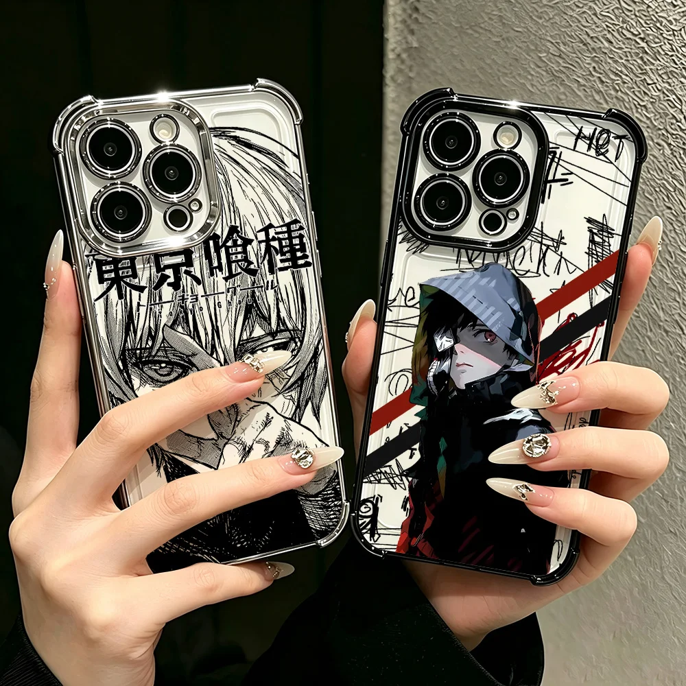 HOT Plating Phone Case For Samsung S26 S25 S24 S23 S22 S21 S20 FE Note20 Edge Plus Ultra 4G 5G New KanekiS KenS Tokyos Ghouls