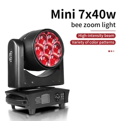7x40W 4 in1 RGBW Lyre Sharpy LED Beam + Wash Zoom testa mobile DMX per NightClub Dj Disco Party Bar Stage Lighting Equipment