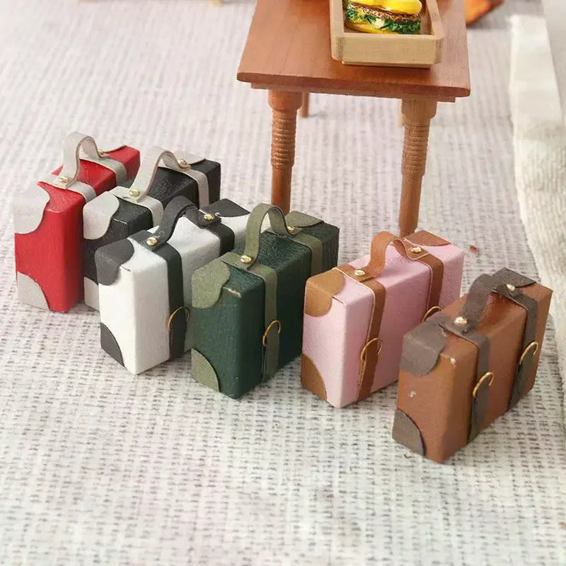 1:12 Miniaturowy teczka-walkieta dla lalek, model, dekoracja, zabawka, akcesoria do domku dla lalek