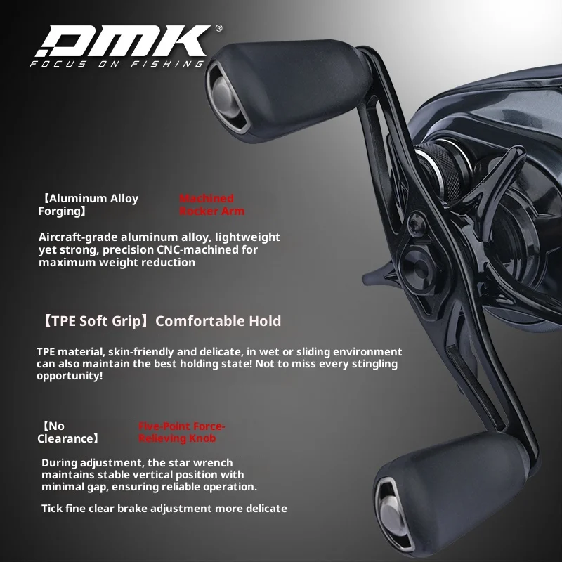 新型メタルバージョン DMK チーター エア 7.6:1 DC フィッシングリール