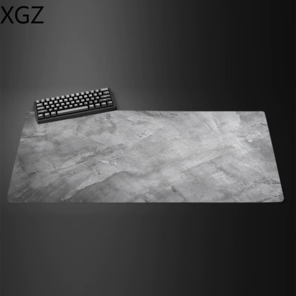 Gray large non-slip and stain-resistant mouse pad Marble Keyboard Accessories Office Computer Setting Desk Mat