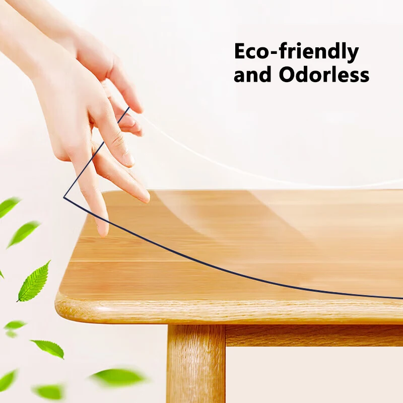 Transparent PVC Table Protector Non-Slip Stain-Resistant Durable Ideal for Desks Dining Tables Coffee Tables Home and Office Use