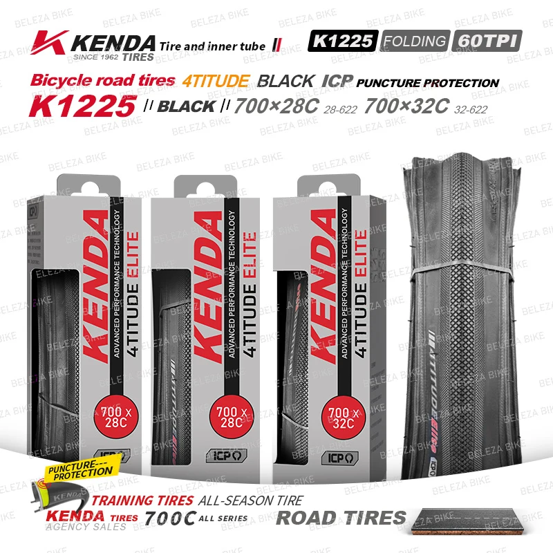 2PCS KENDA K1225 Rennrad Reifen 700x28C 700x32C Rennrad Drahtreifen Faltbare Kies Reifen – Detail 2