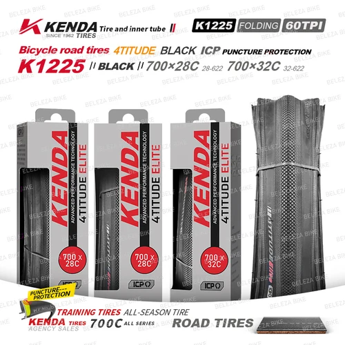 Imagen 2 del producto 2 uds KENDA K1225 neumático de bicicleta de carretera 700x28C 700x32C neumático de grava plegable para bicicleta de carretera