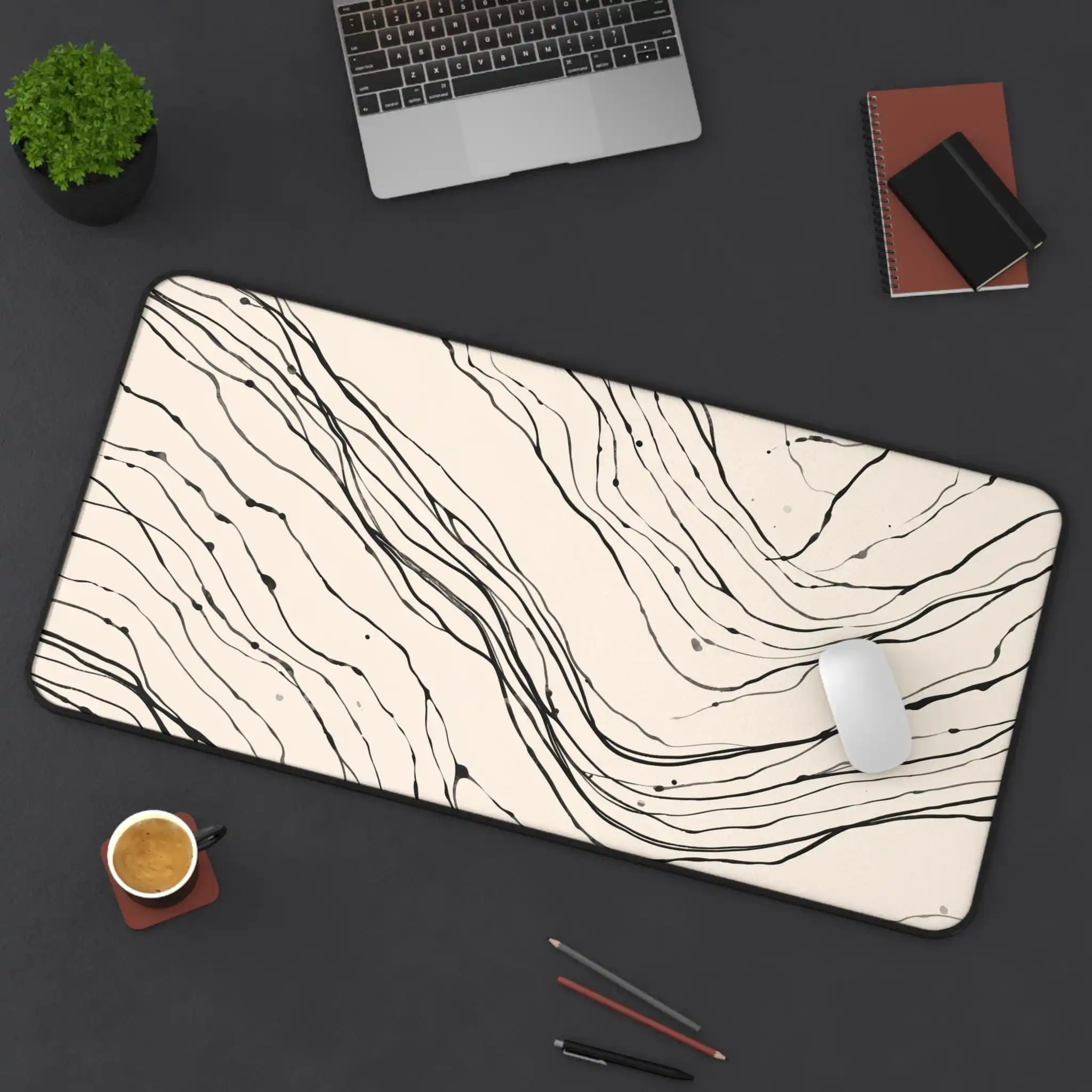 

Minimalist Line Art Desk Mat, Abstract Aesthetic Large Mouse Pad,XXL Suitable for Modern Desks and Creative Workspaces.
