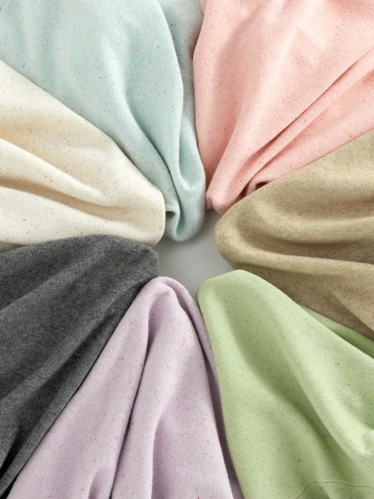 Jersey de manga larga con puntos de Color para mujer, suéter de cuello alto con capa Base Simple y delgada, jerséis de punto suaves y cálidos para Otoño e Invierno