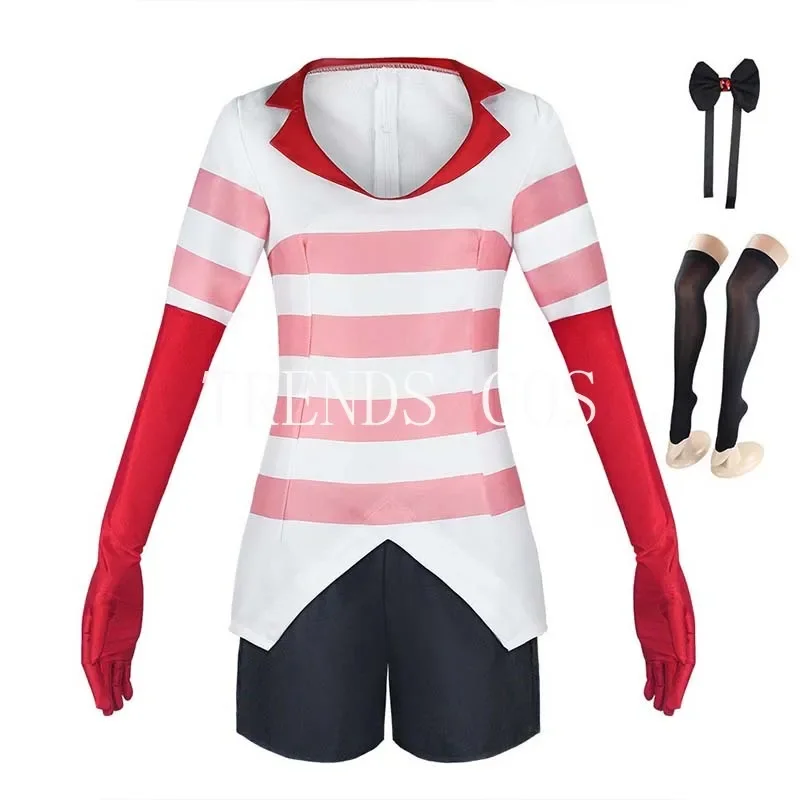 Dust Angel Cosplay Costume pour femme, Hazbin, uniforme d'hôtel, robe de fête d'anniversaire pour filles, costume de carnaval et d'Halloween