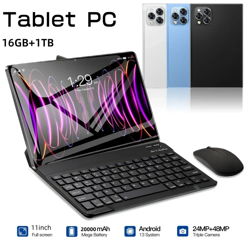 2024 Newest Tablet Android 13 Pad 15 Pro Tablets 11 Inch, 16GB 1024GB, 2 In 1 Tablet with 5G WiFi Dual SIM Phone Call HD IPS PC