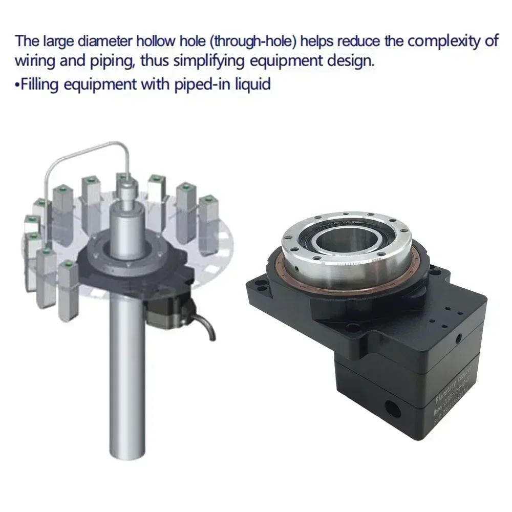 YUNDUAN CNC Turntable Hollow Rotary Table Circular Positioner Rotating Actuator Electric Indexing Disc Angle Adjustment Table