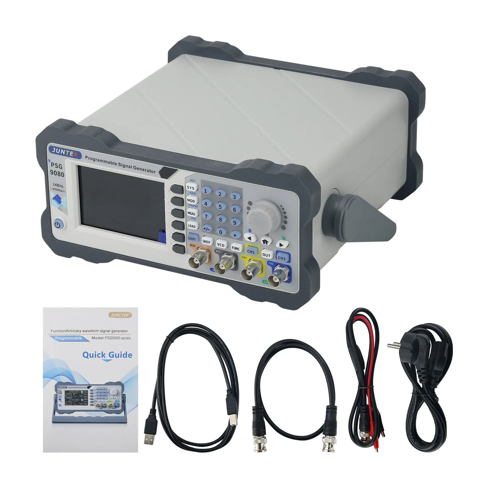 JUNTEK PSG9080 Programmable Arbitrary Generator 1MHz-80MHz Function Generator Pulse Generator