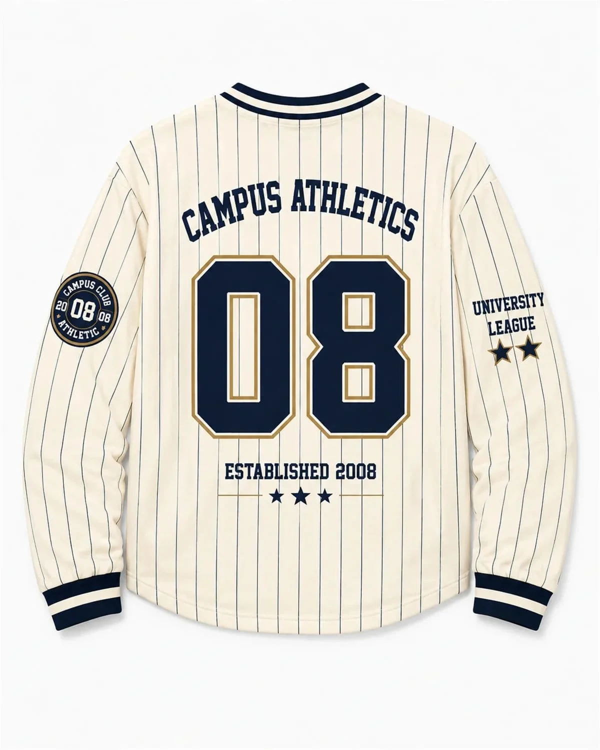 Campus 08 Baseball Jersey Women Long Sleeve Vintage Sports Shirt Autumn Casual Streetwear Top Fashion Pullover Outfit