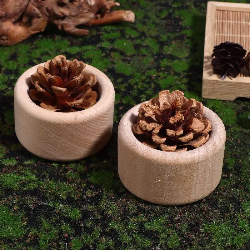 Wood Essential Oil Diffuser Pine Cone Perfume Diffuser Long-Lasting Floral Fragrance Diffuser Home Office Car Oil Diffuser