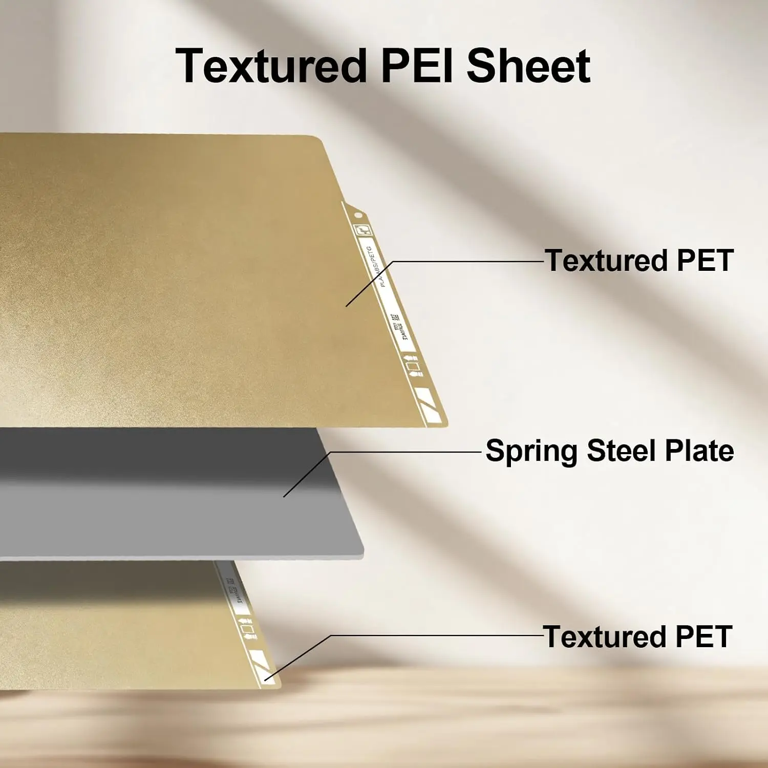 For Bambu Lab X1 X1C 0.77mm Double Sided Textured PEI Build Plate 257x257mm Flexible Spring Steel Sheet for X1E P1P P1S P2S X2D