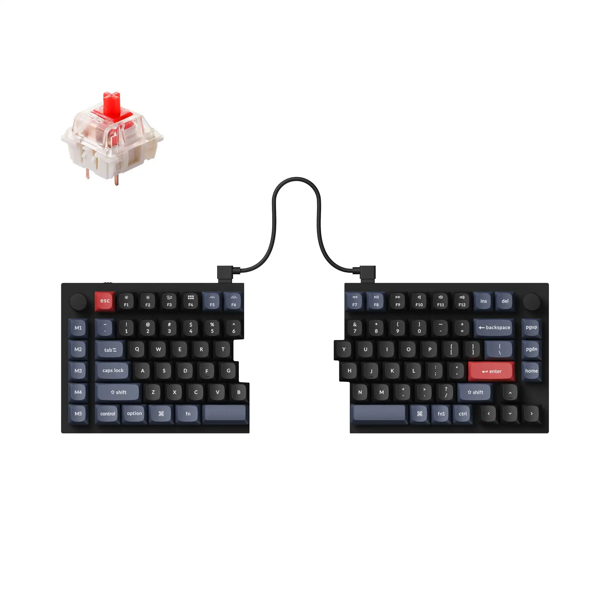 Keychron Q11 QMK Knob Split Design Custom Mechanical Keyboard Type-C Wired Gateron G Pro Double-Shot OSA PBT Keycaps