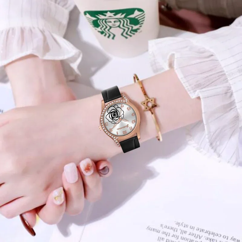 

Luxury Women Fashion 2023 Green Watches High Qualities Quartz Watch Ladies Leather Wristwatches Elegant Montre Femme Reloj