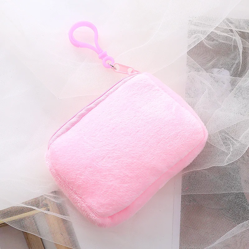 

Plushed Coin Purse Mini Anime Wallet Kawaii Square Storage Bags for Girls Key Pockets Birthday Gifts