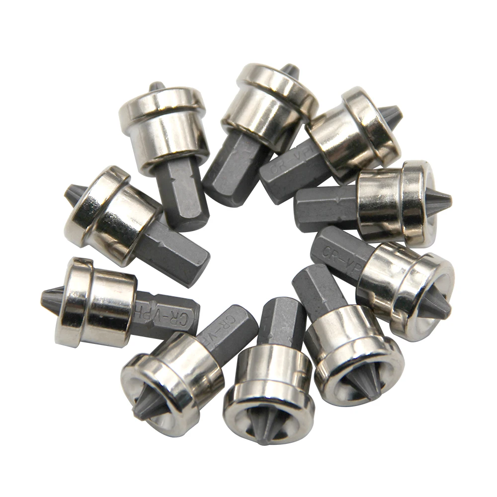 10pc Gypsum Board Special Screw Head 25mm Positioning Batch Head Woodwork Electric Tool Accessory Set Plastic Bag