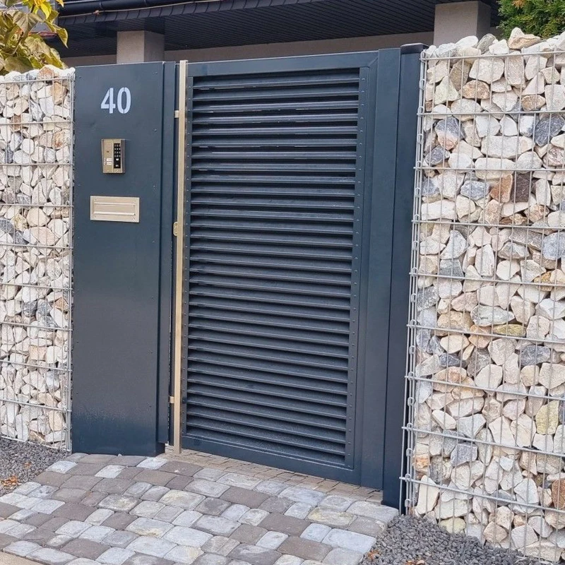 Automatic Aluminum Sliding Driveway Gate Trackless Cantilever Courtyard Villa Privacy Security Entry System