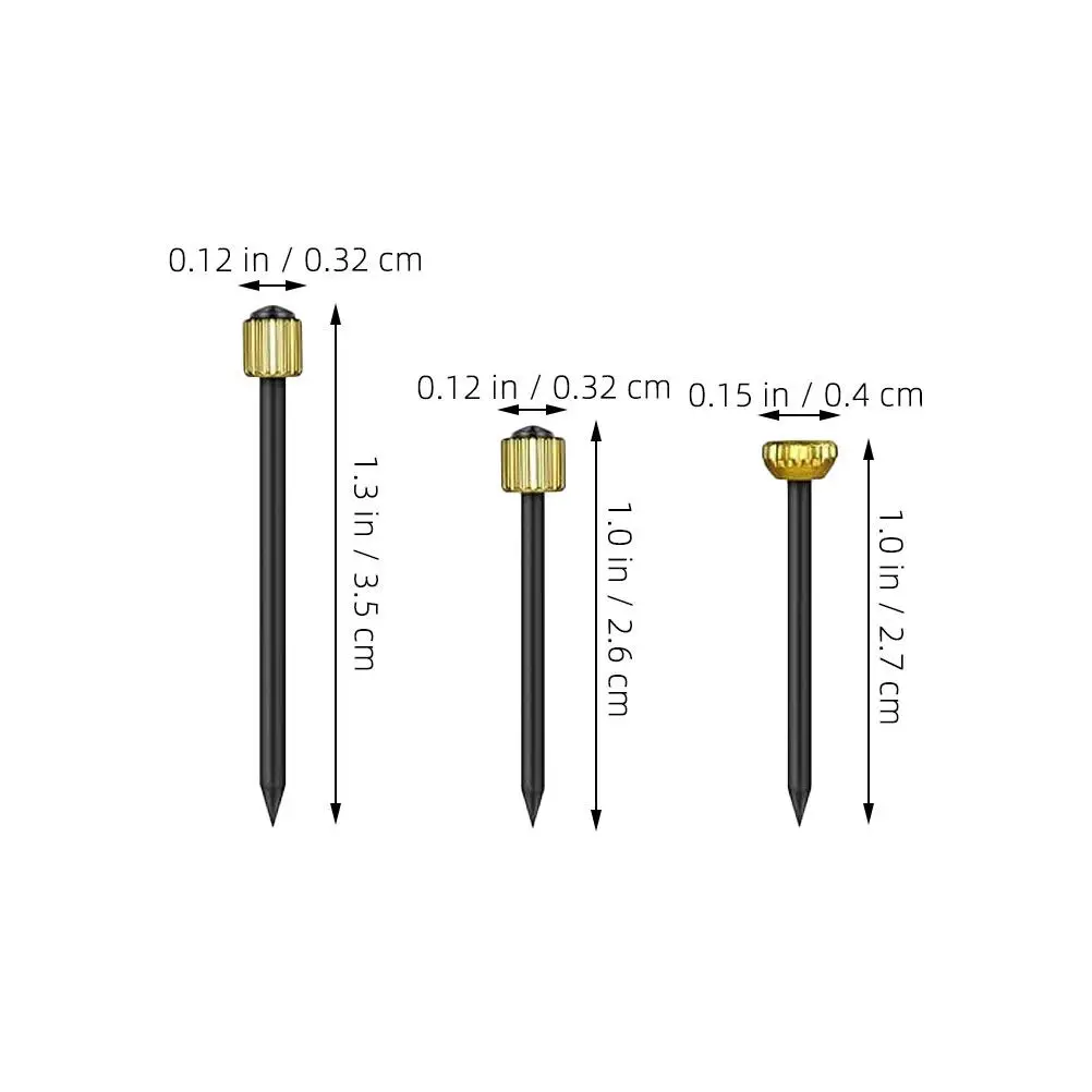 90Pcs Black Copper Headed Picture Hangers with Brass Caps Minimal Wall Damage Strong Steel Nails for Frames Canvases Mirrors