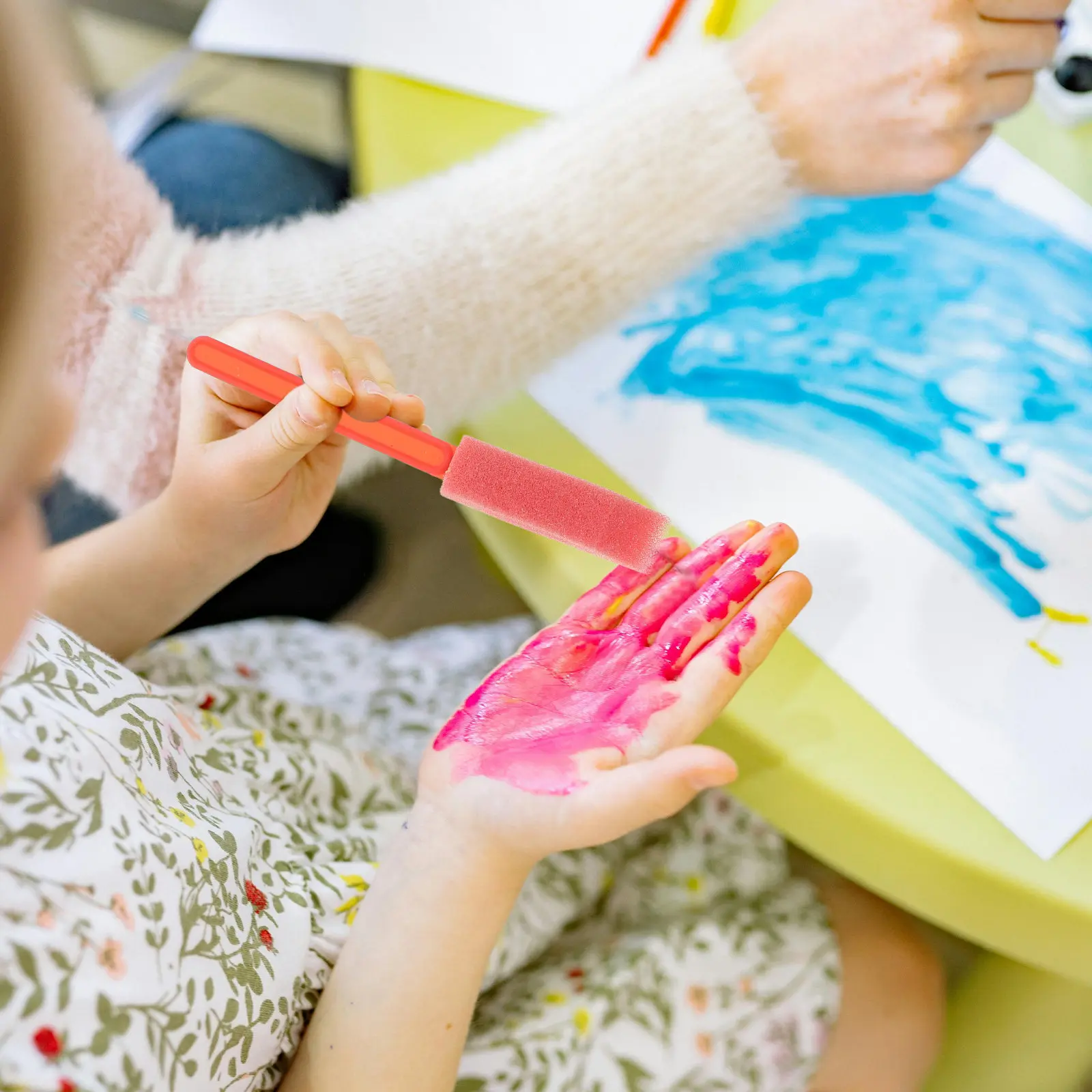 

Набор из 4 губчатых кистей для детского творчества: рисование, акварель, масляные краски, поделки