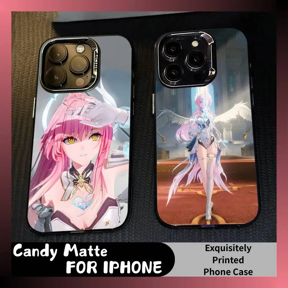 

Beauty A-Aemeath Game WuWa Phone Case For iPhone 16 17 15 14 12 13 Pro Max Black Candy Matte Shockproof Cover